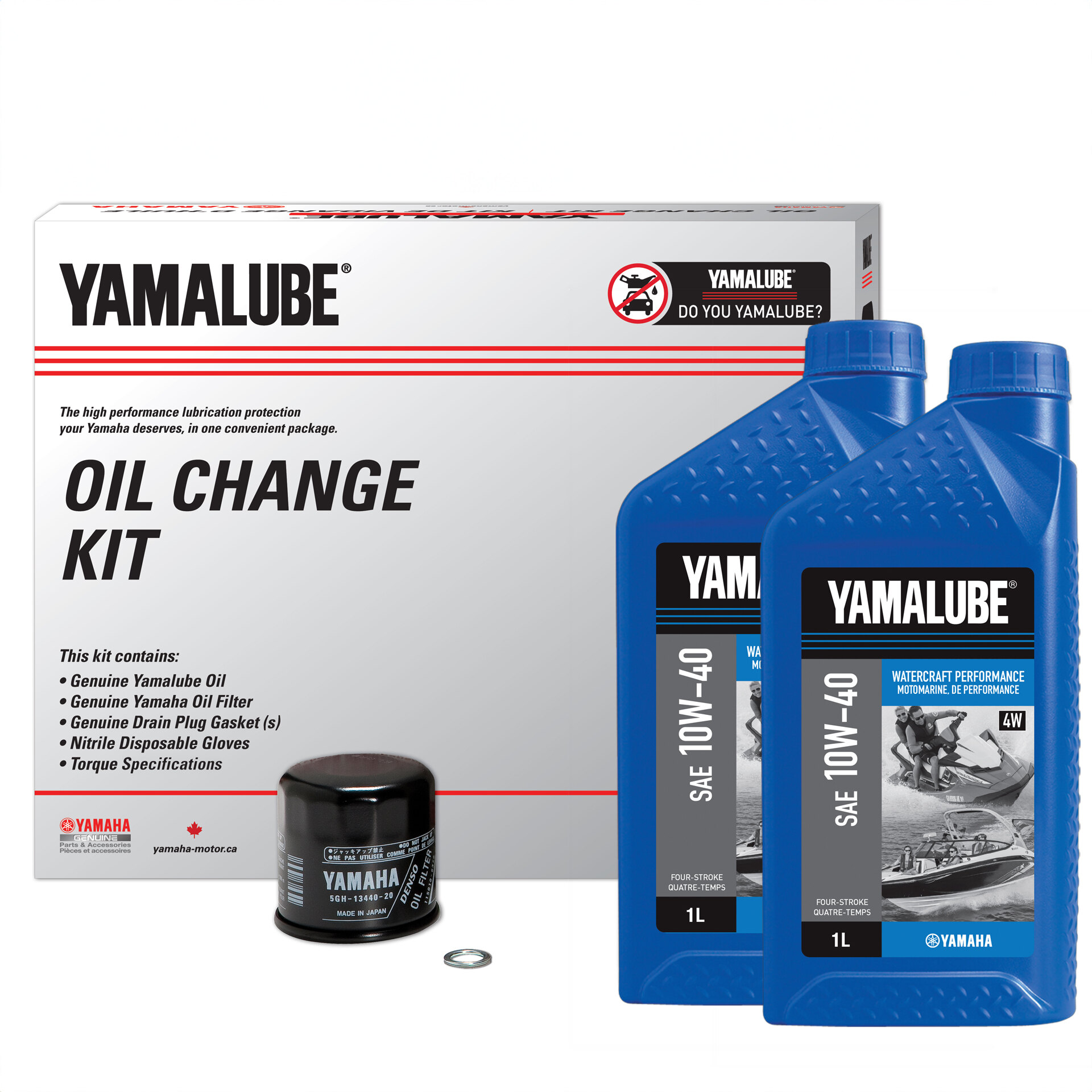 Yamalube® 10W 40 4W Watercraft Performance Oil Change Kit WV/SP (3 L)