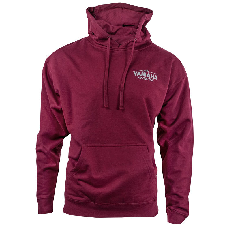 Yamaha Adventure Unisex Pullover Hoodie Large maroon