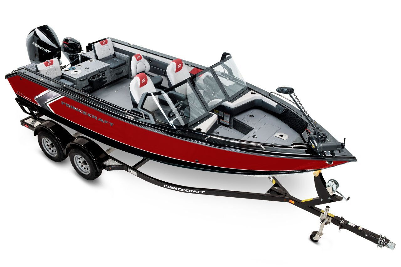 2025 Princecraft Platinum 220 Platinum metallic red (red accent)