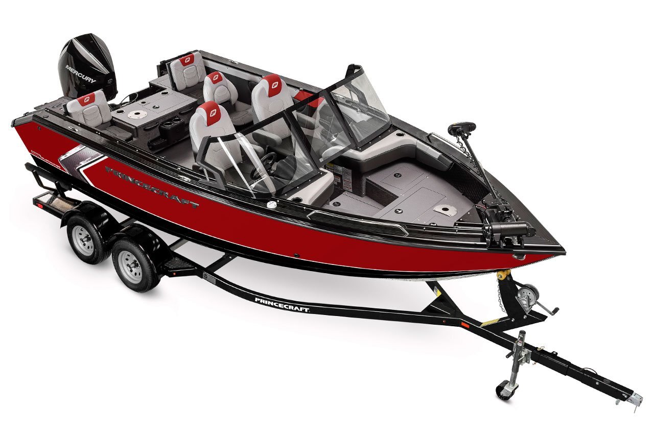 2025 Princecraft Platinum 200 Platinum metallic red (red accent)