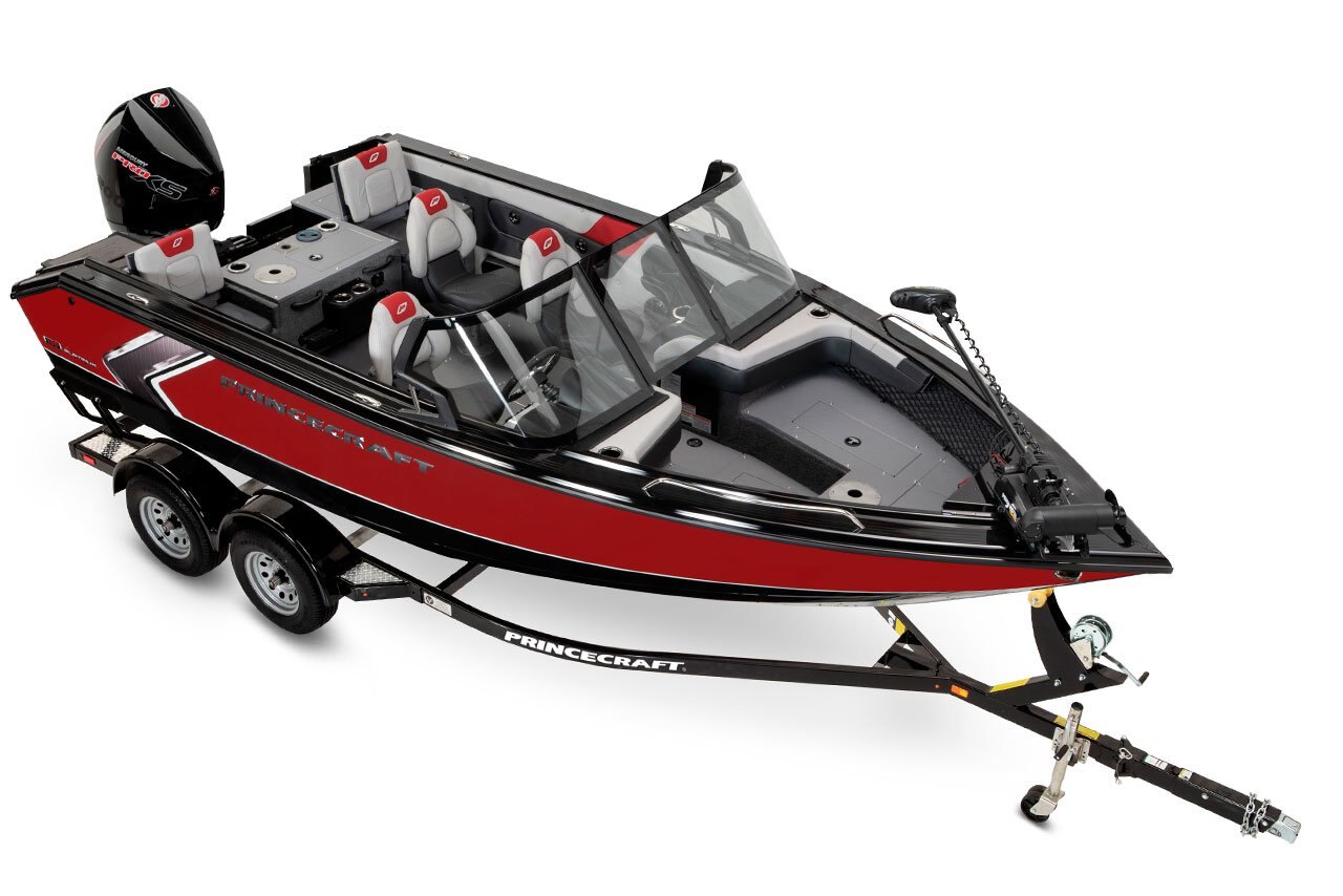 2025 Princecraft Platinum 190 Platinum metallic red (red accent)