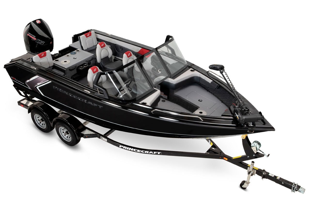 2025 Princecraft Platinum 190 Platinum metallic grey (red accent)