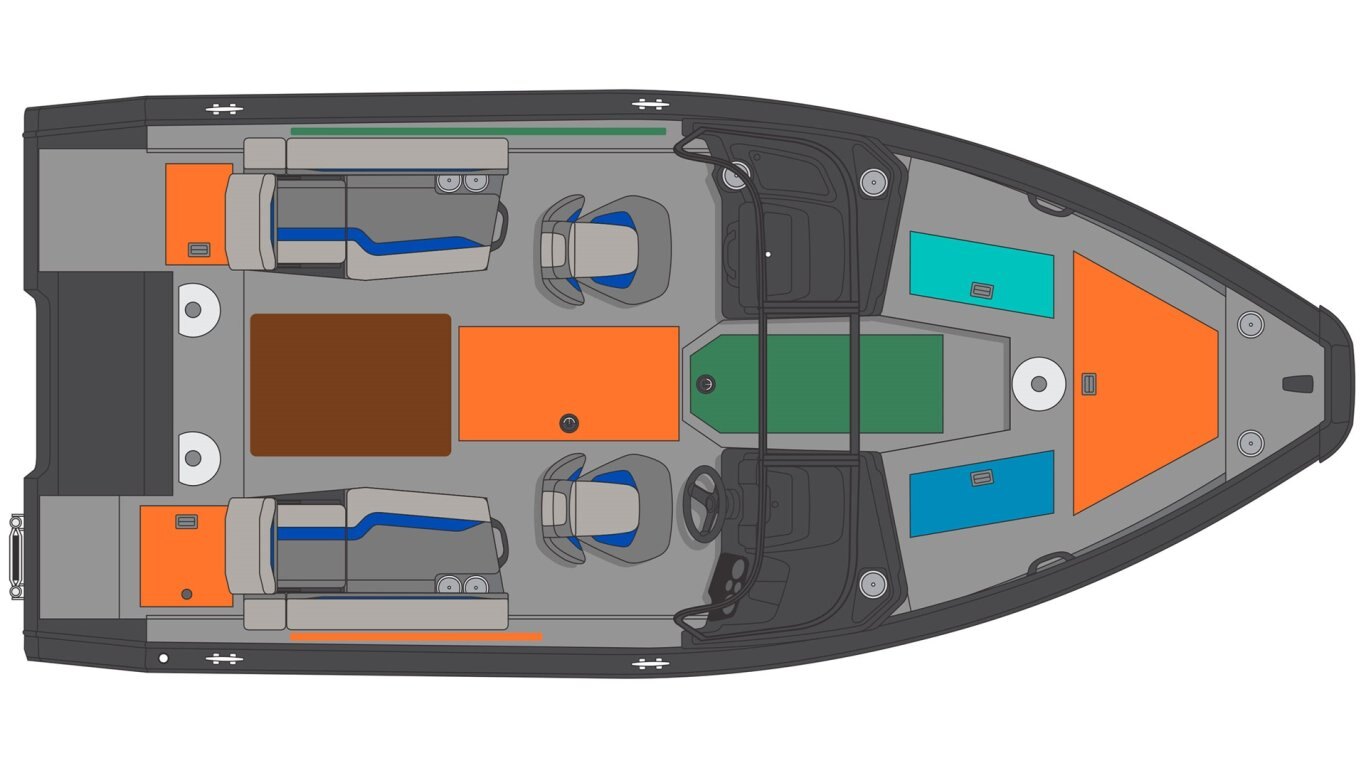 2025 Princecraft Sport 188 Anthracite grey (blue accent)