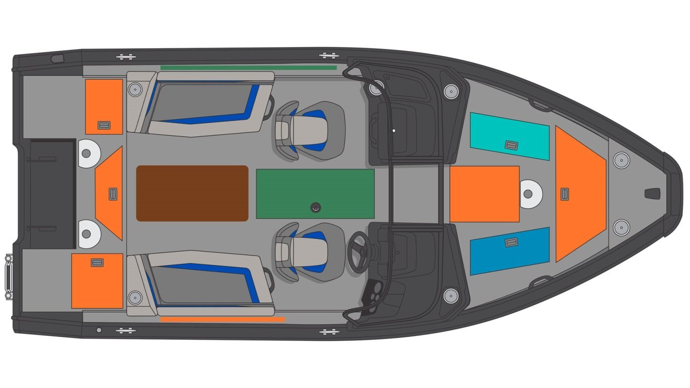 2025 Princecraft Sport 175 Anthracite grey (red accent)