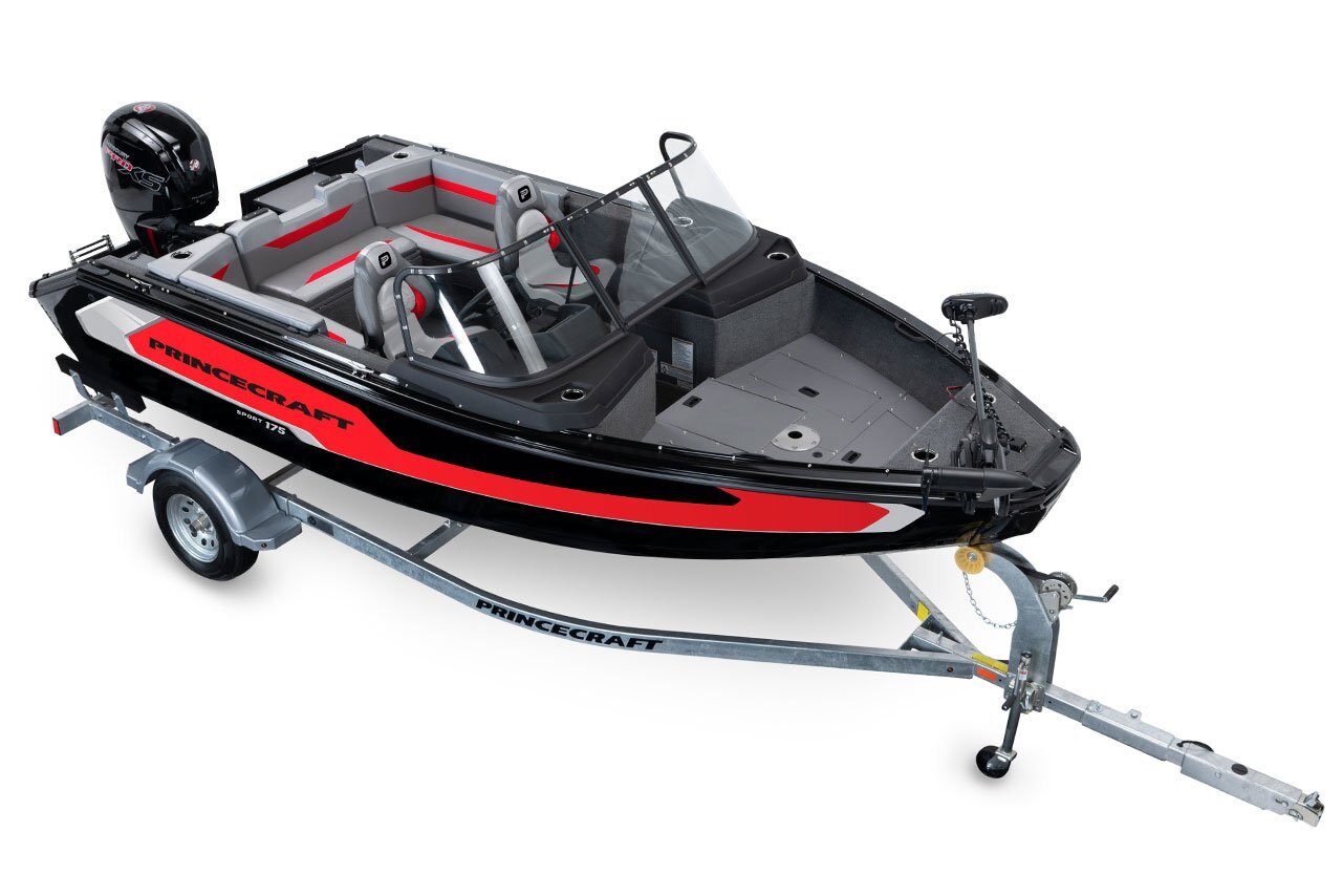 2025 Princecraft Sport 175 Octane red (red accent)