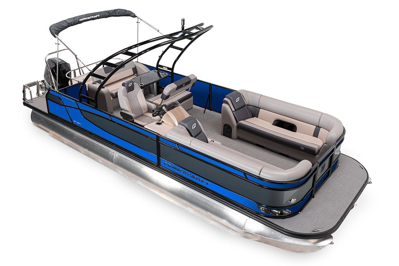 2025 Princecraft Quorum 25 RL Classic blue Elegance Edition (with grey metallic accent)