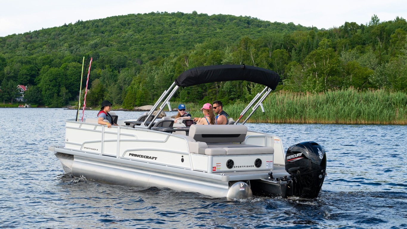 2025 Princecraft Sportfisher 23 2S RL Pearl grey Nautical Blue Edition