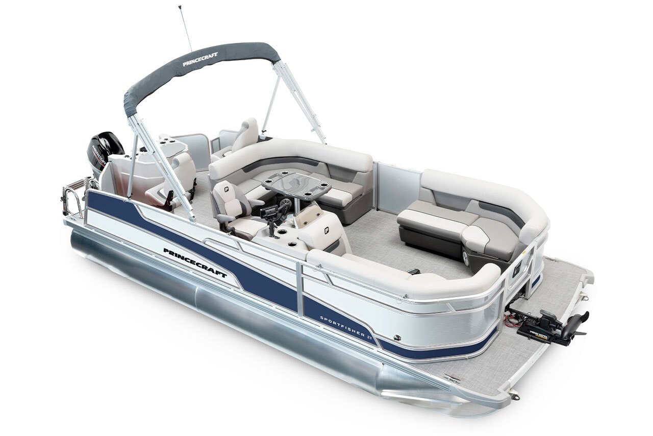 2025 Princecraft Sportfisher 21 2RS Pearl grey Nautical Blue Edition