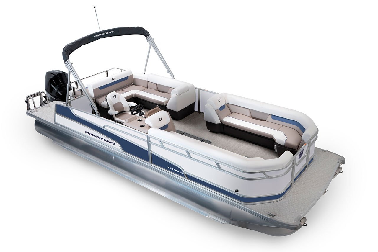 2025 Princecraft Vectra 25 RL Pearl grey Nautical Blue Edition