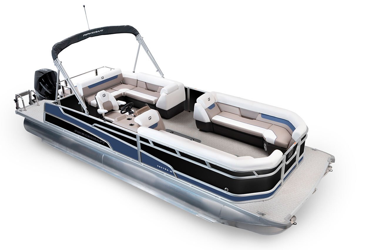 2025 Princecraft Vectra 25 RL Black Nautical Blue Edition