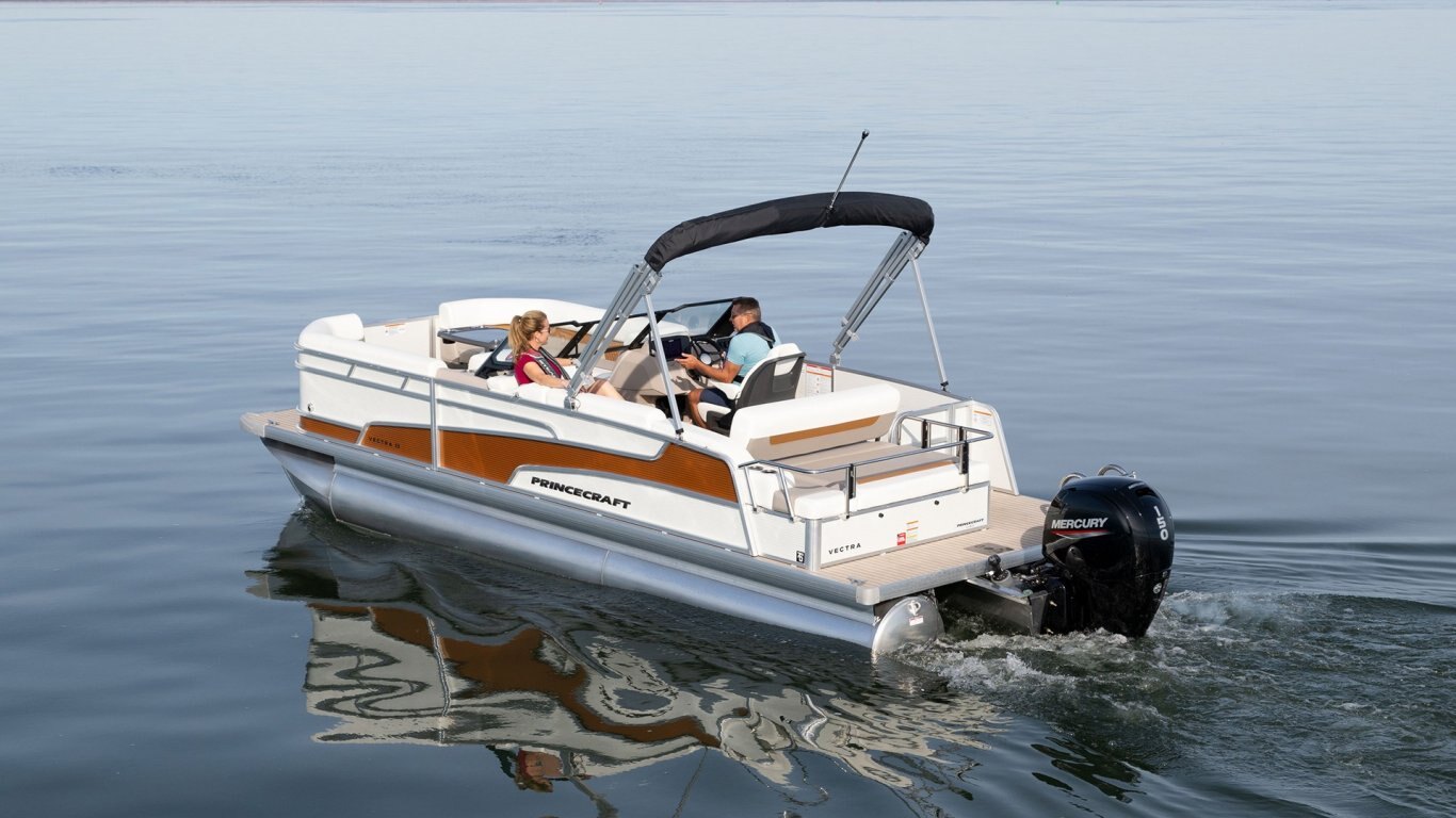 2025 Princecraft Vectra 23 WRL Black Nautical Blue Edition