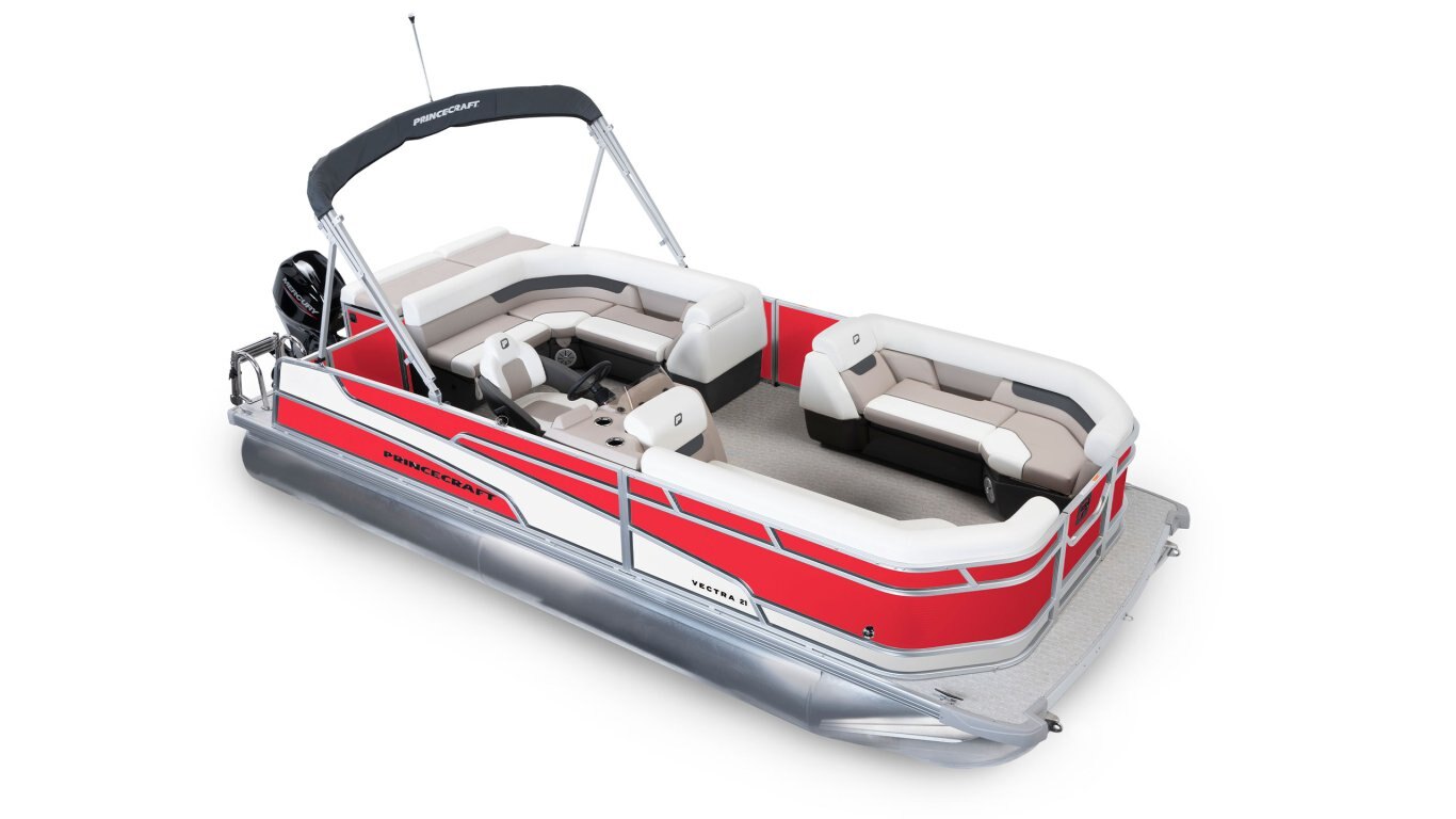 2025 Princecraft Vectra 21 L Ruby red Onyx White Edition