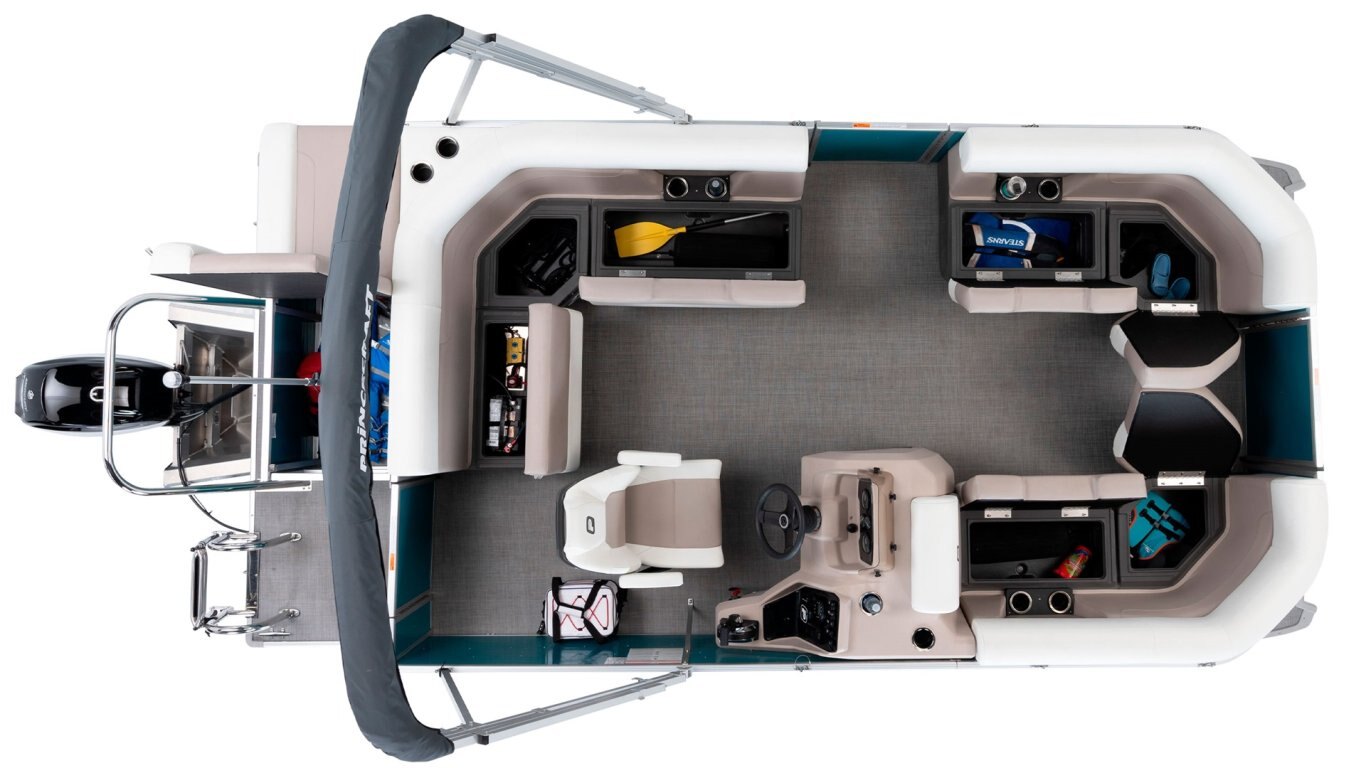 2025 Princecraft Vectra 19 L Ruby red Nautical Blue Edition