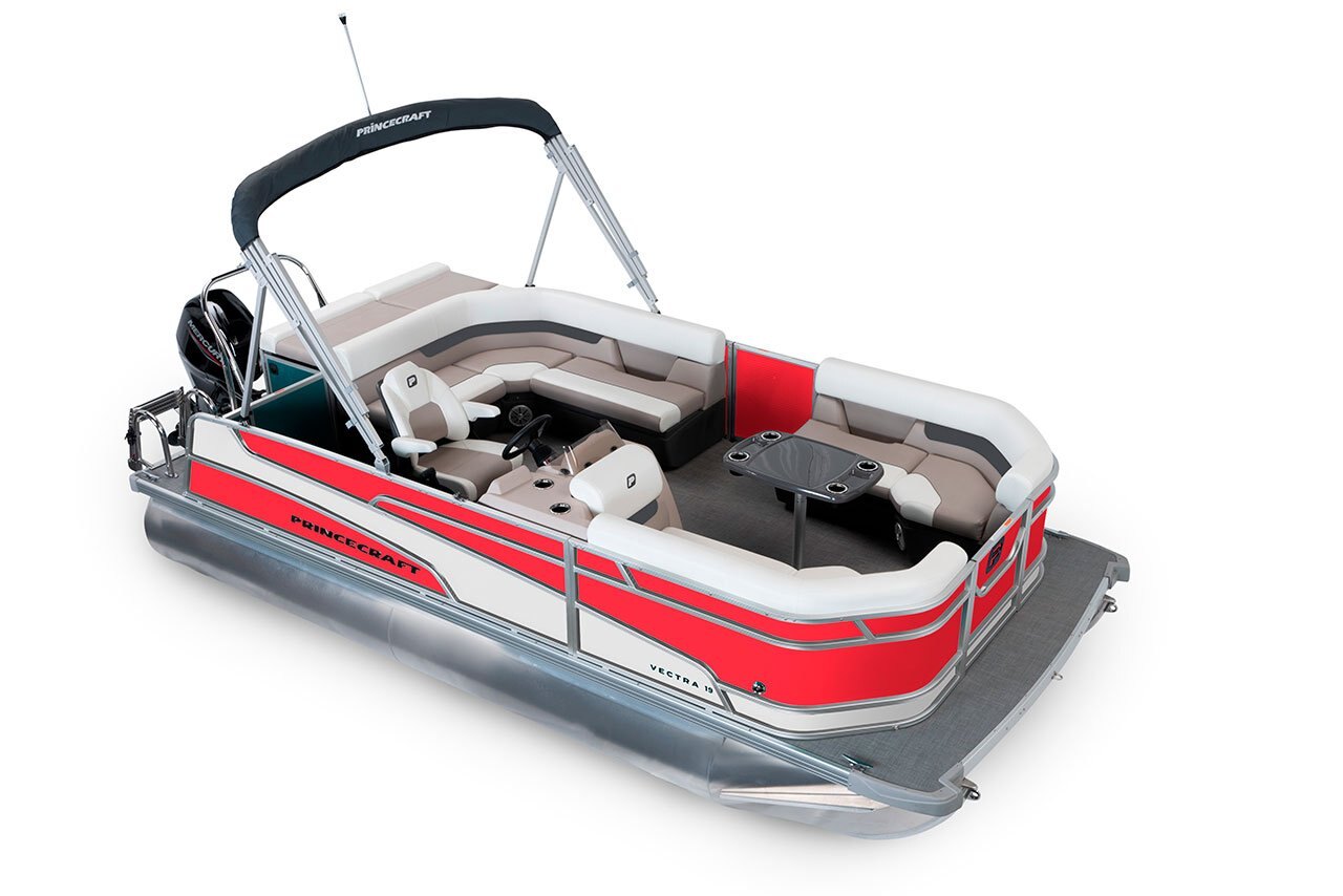 2025 Princecraft Vectra 19 L Ruby red Onyx White Edition