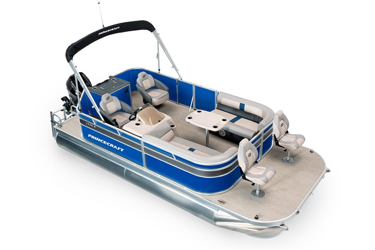 2025 Princecraft Jazz 19 4S Classic blue Grey metallic graphic package