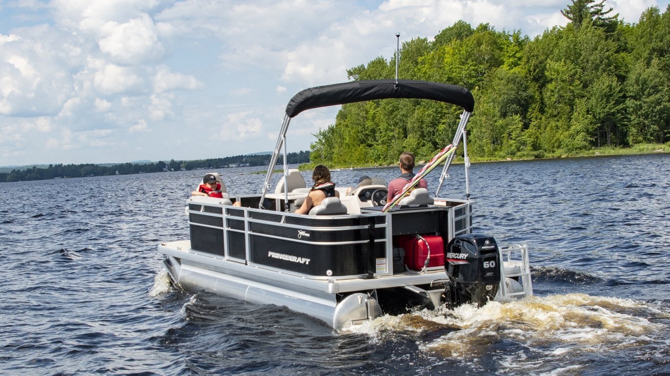 2025 Princecraft Jazz 19 4S Classic blue Grey metallic graphic package