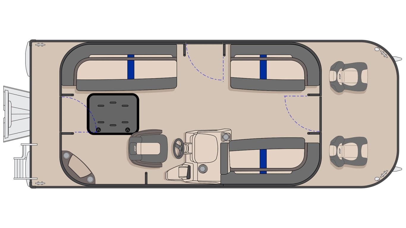 2025 Princecraft Brioe 21 2S Classic blue Grey metallic graphic package