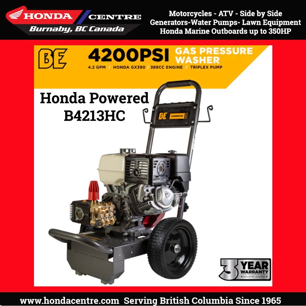 BE Commercial B4213HC Honda Powered Pressure Washer