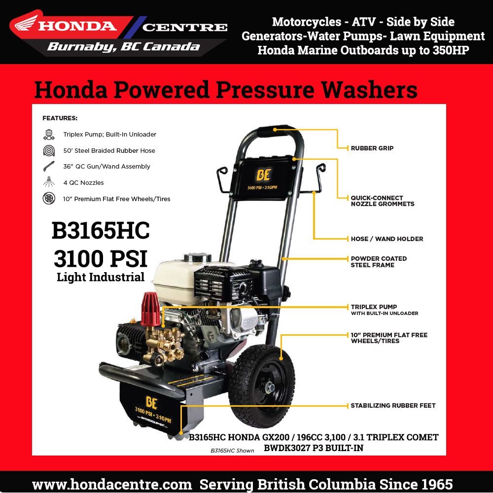 Honda Powered Industrial Pressure Washer