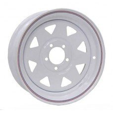 15 6 Bolt White Steel Rim