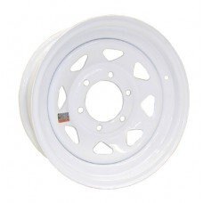 16 8 Bolt White Steel Rim