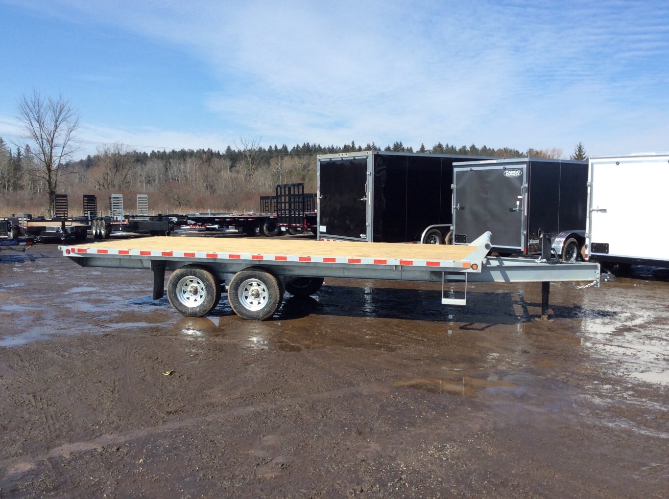 8.5x18 5 Ton Galvanized Deckover Equipment Trailer