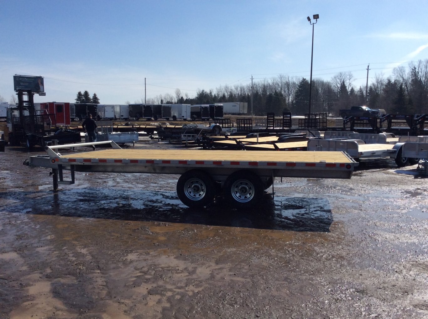 8.5x18 5 Ton Galvanized Deckover Equipment Trailer