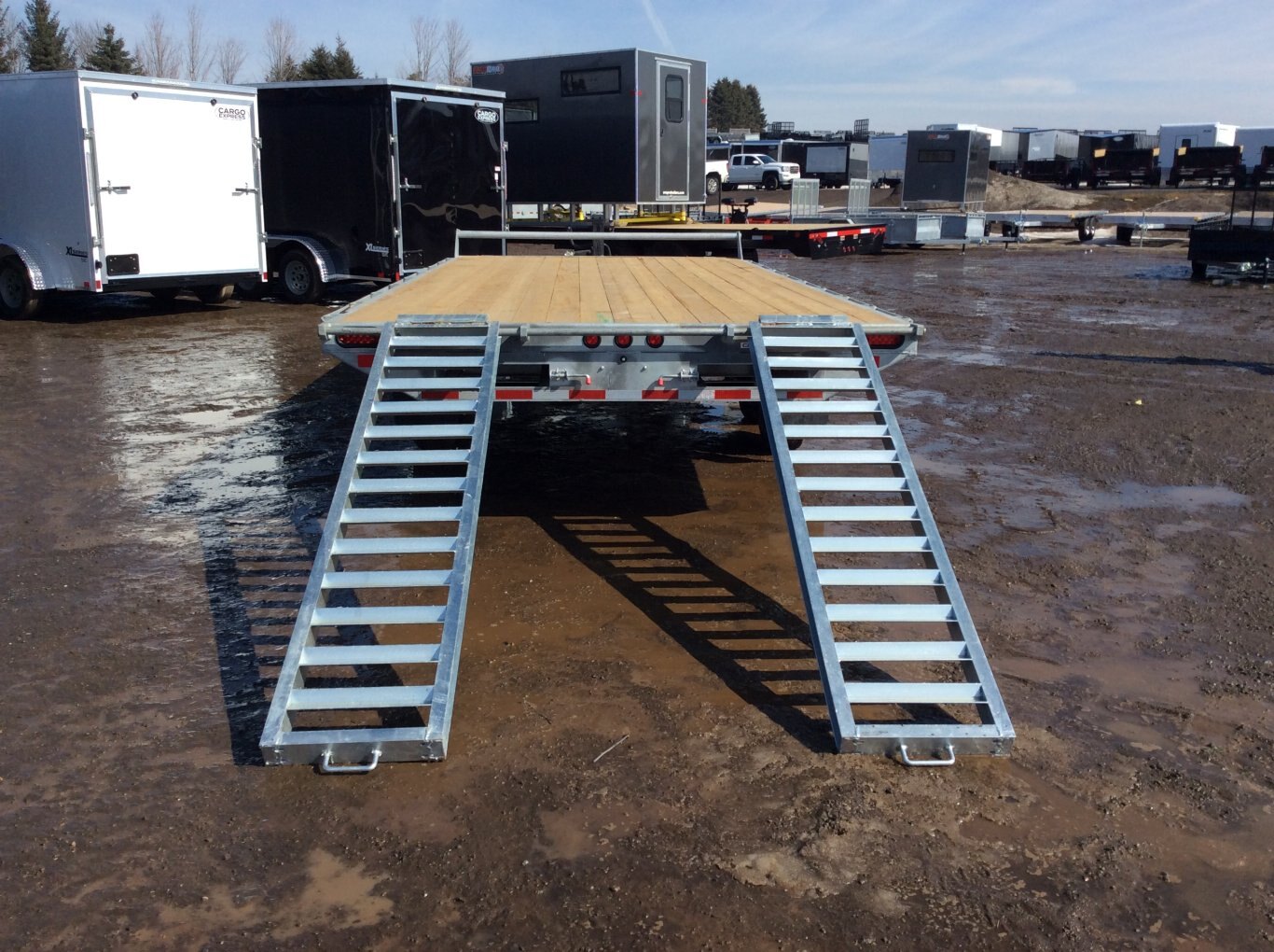 8.5x18 5 Ton Galvanized Deckover Equipment Trailer