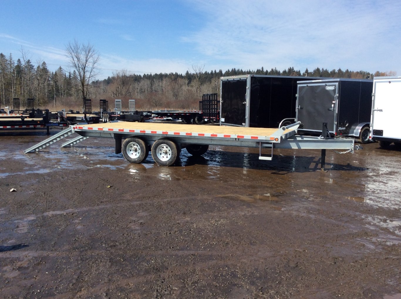 8.5x18 5 Ton Galvanized Deckover Equipment Trailer