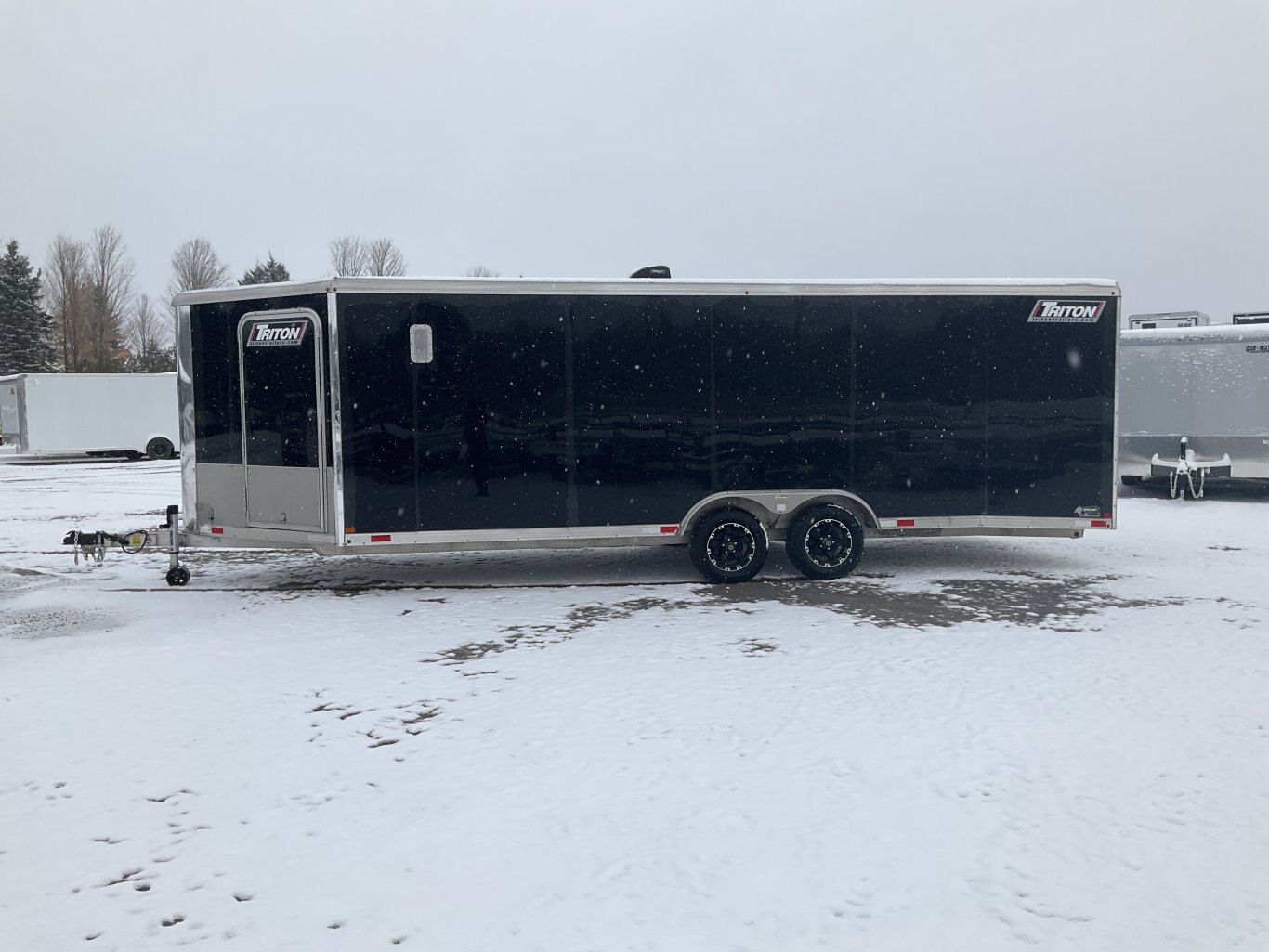 2019 Triton 8.5x22 Plus 5' V Nose All Aluminum Low Boy Snowmobile Trailer