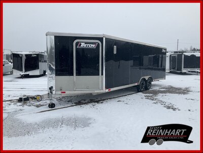 2019 Triton 8.5x22 Plus 5' V-Nose All Aluminum Low Boy Snowmobile Trailer