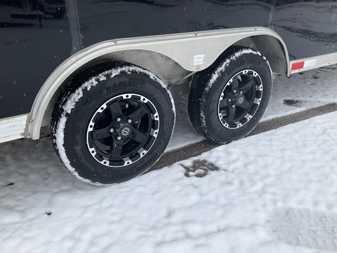 2019 Triton 8.5x22 Plus 5' V Nose All Aluminum Low Boy Snowmobile Trailer