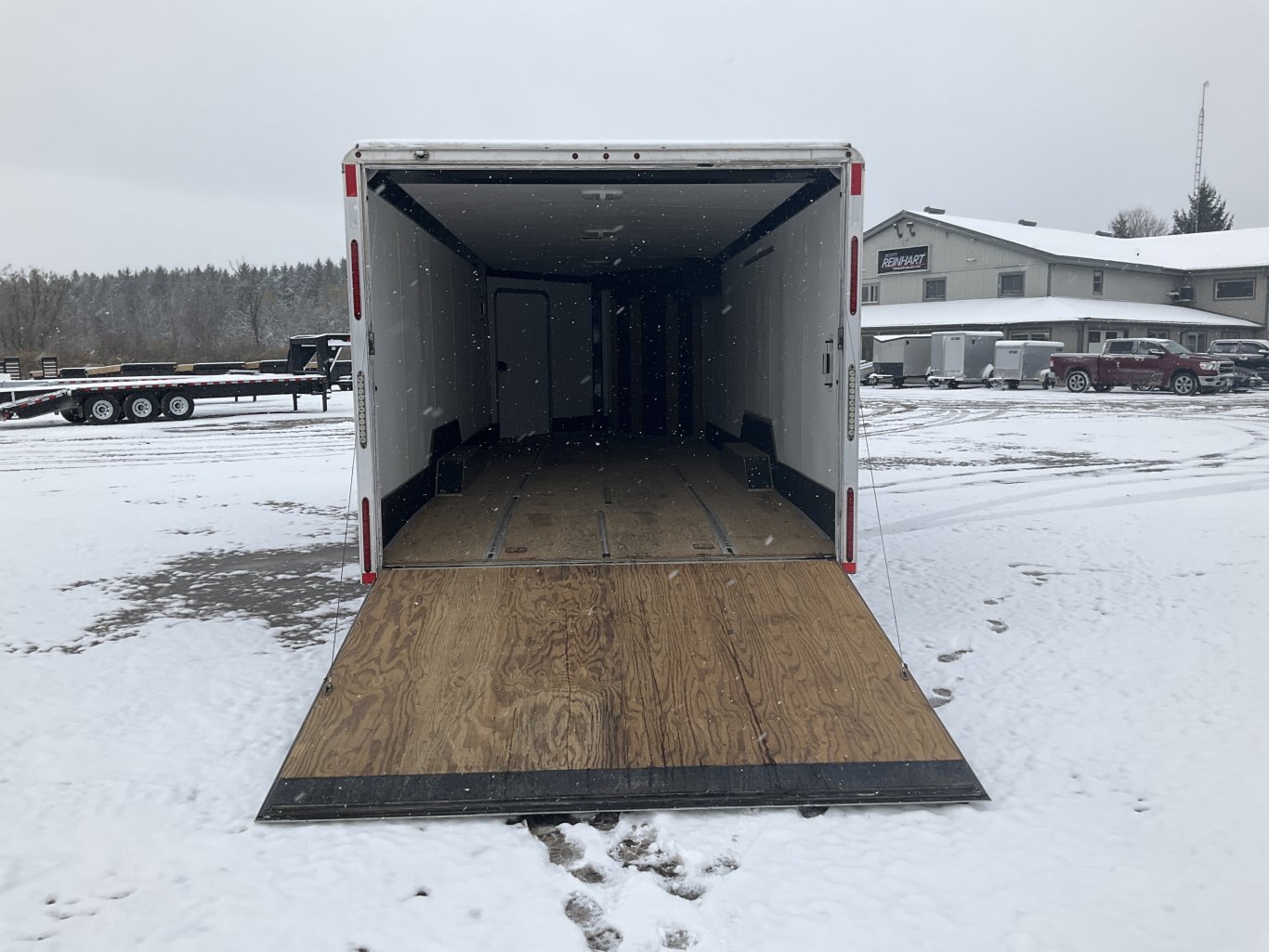2019 Triton 8.5x22 Plus 5' V Nose All Aluminum Low Boy Snowmobile Trailer