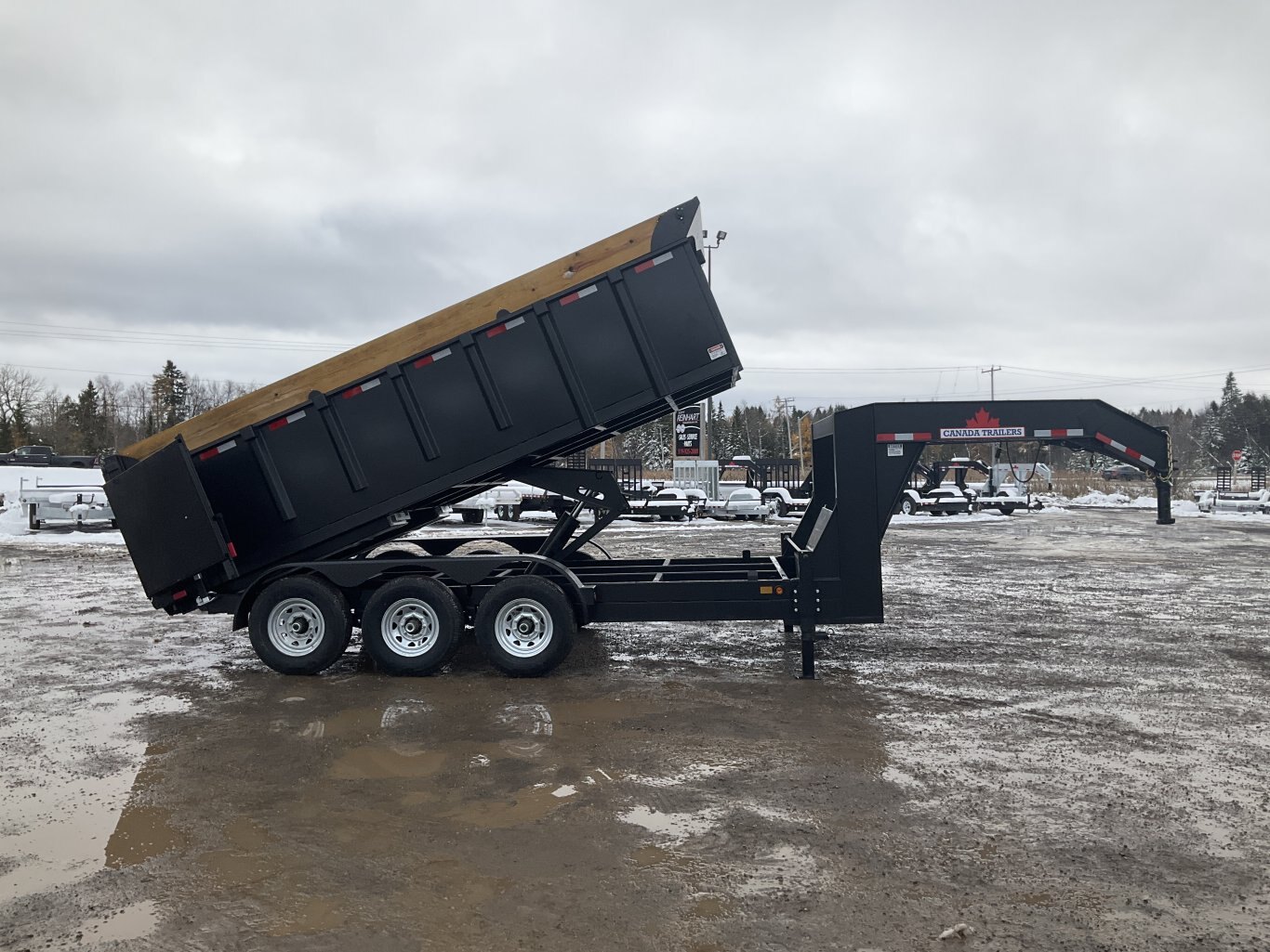2026 Canada Trailers 83x16 10.5 Ton Gooseneck Dump Trailer with 48 Sides