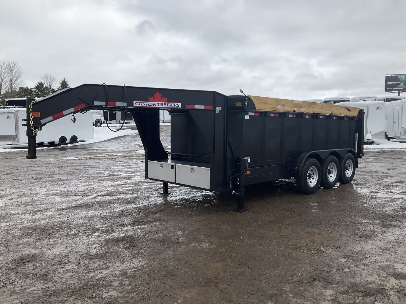2026 Canada Trailers 83x16 10.5 Ton Gooseneck Dump Trailer with 48 Sides