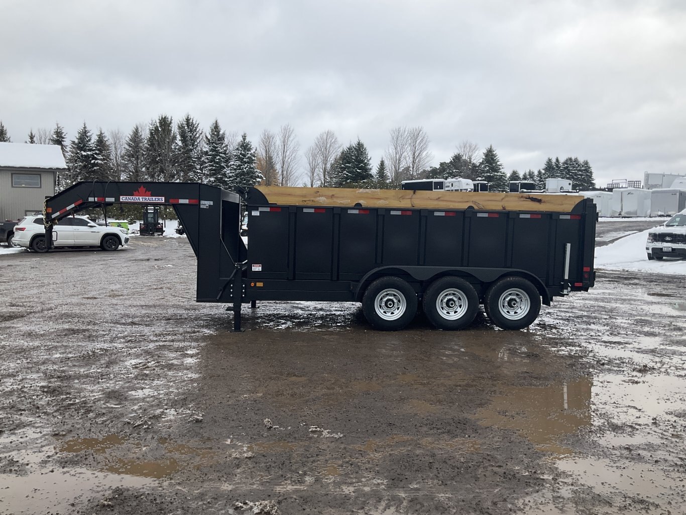 2026 Canada Trailers 83x16 10.5 Ton Gooseneck Dump Trailer with 48 Sides
