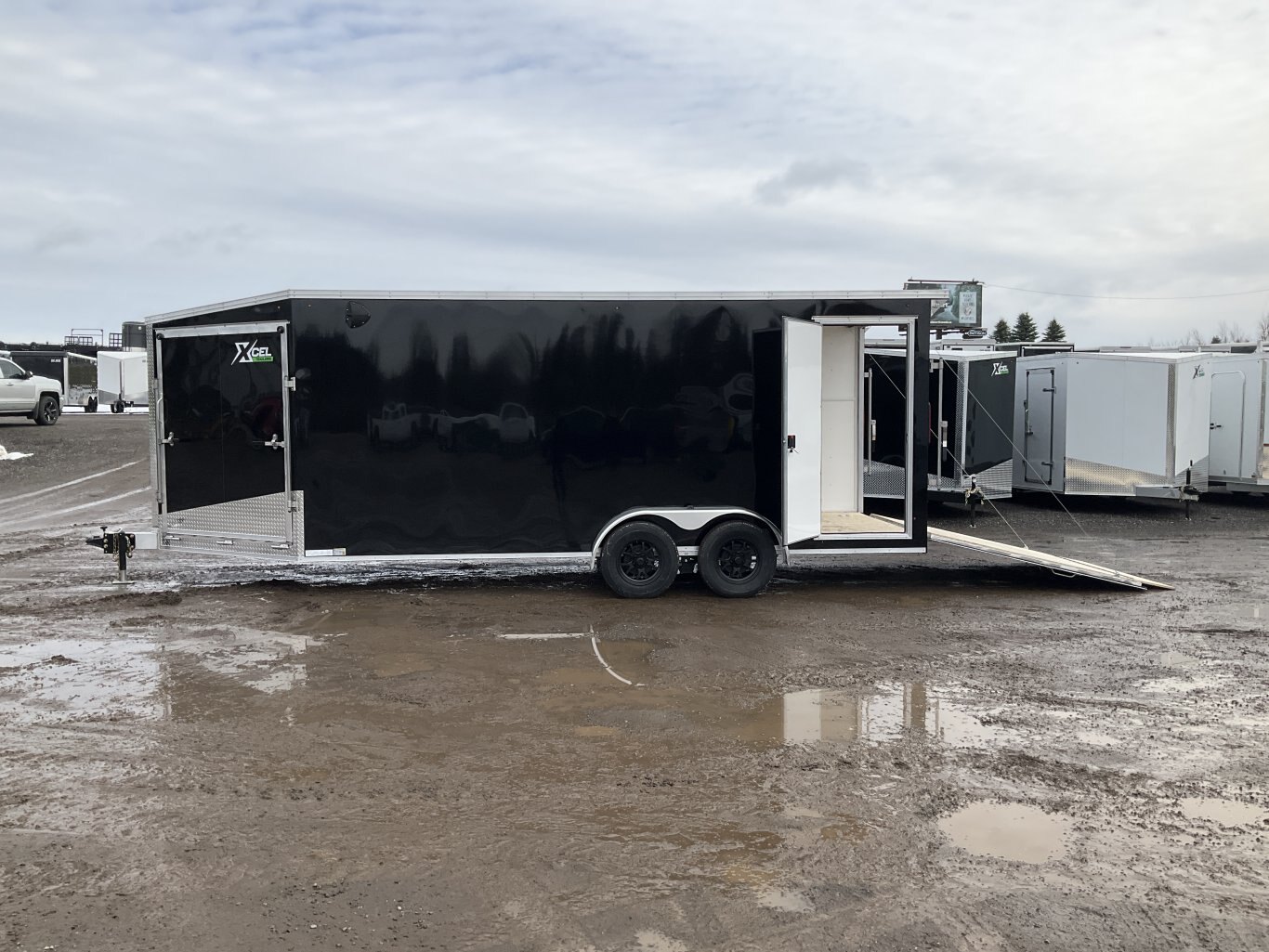 2026 XCel Trailers 7x18 Plus V Nose Aluminum Snowmobile Trailer