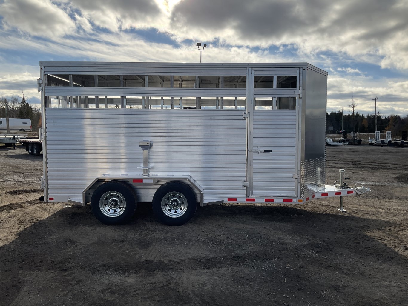 2026 Ag Haul 6'6x16 Plus V Nose Aluminum Livestock Trailer