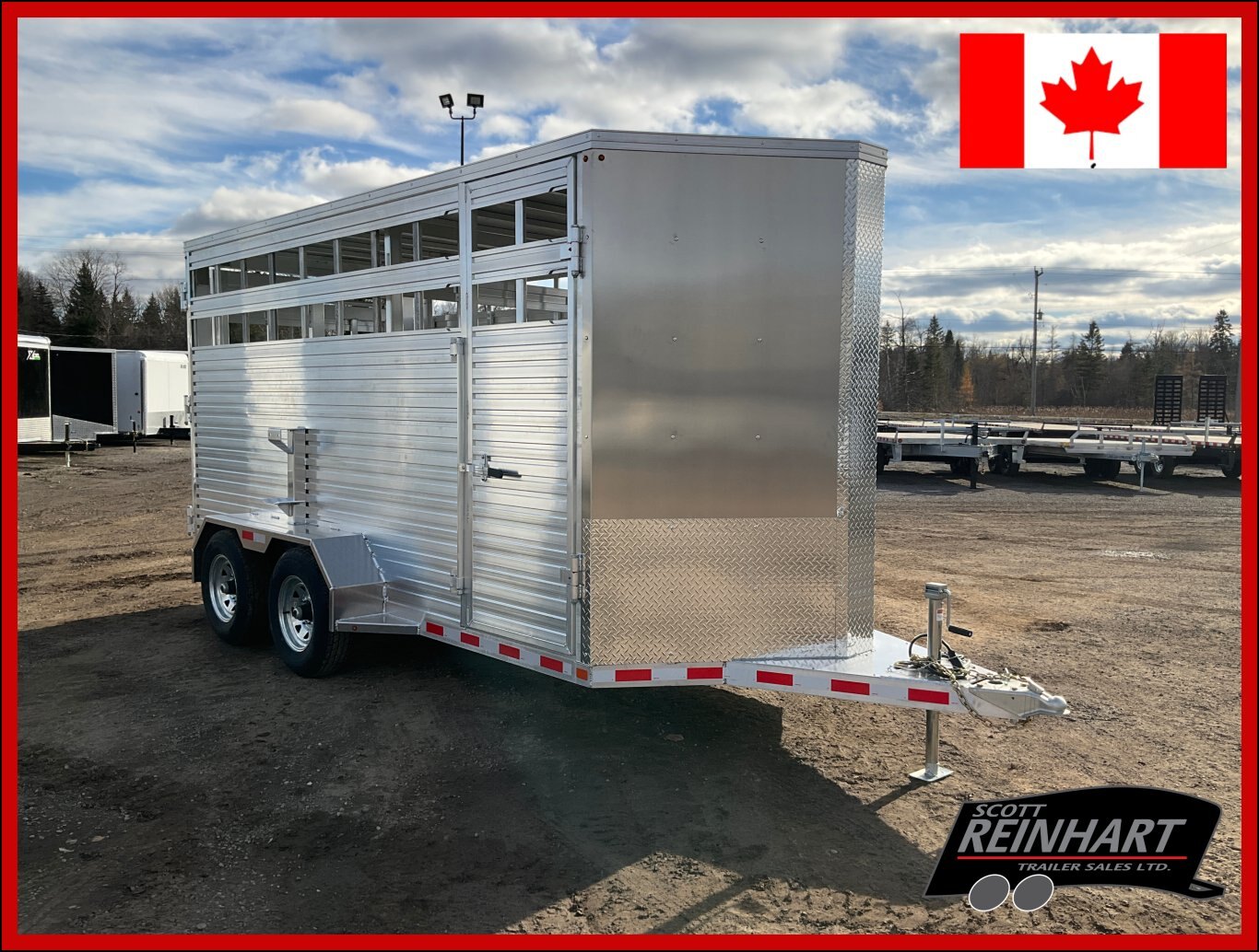 2026 Ag Haul 6'6x16 Plus V Nose Aluminum Livestock Trailer