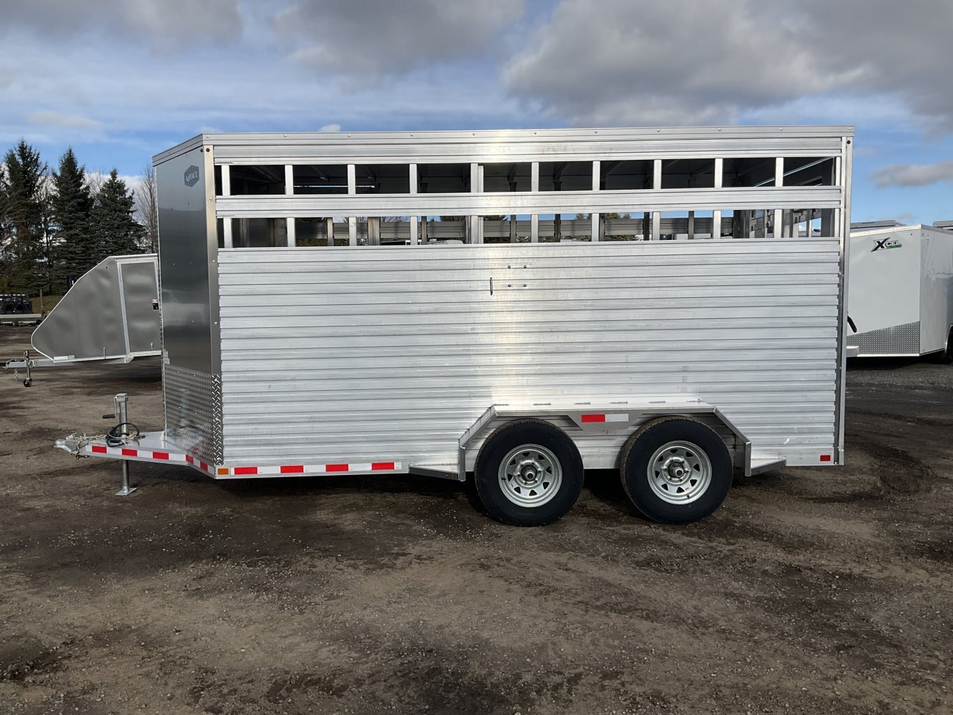 2026 Ag Haul 6'6x16 Plus V Nose Aluminum Livestock Trailer