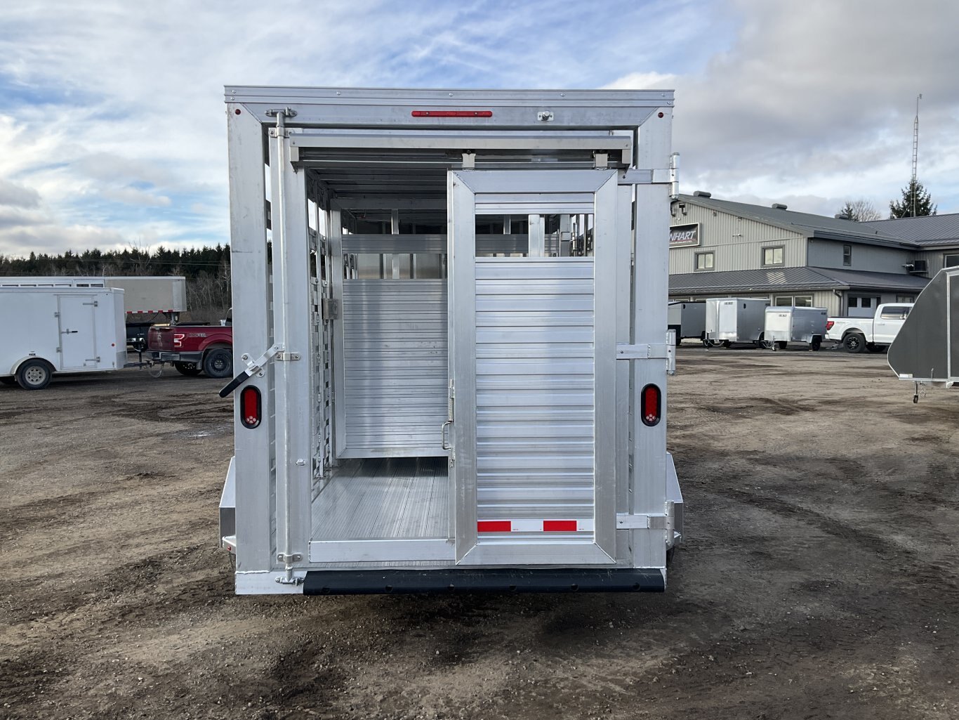 2026 Ag Haul 6'6x16 Plus V Nose Aluminum Livestock Trailer