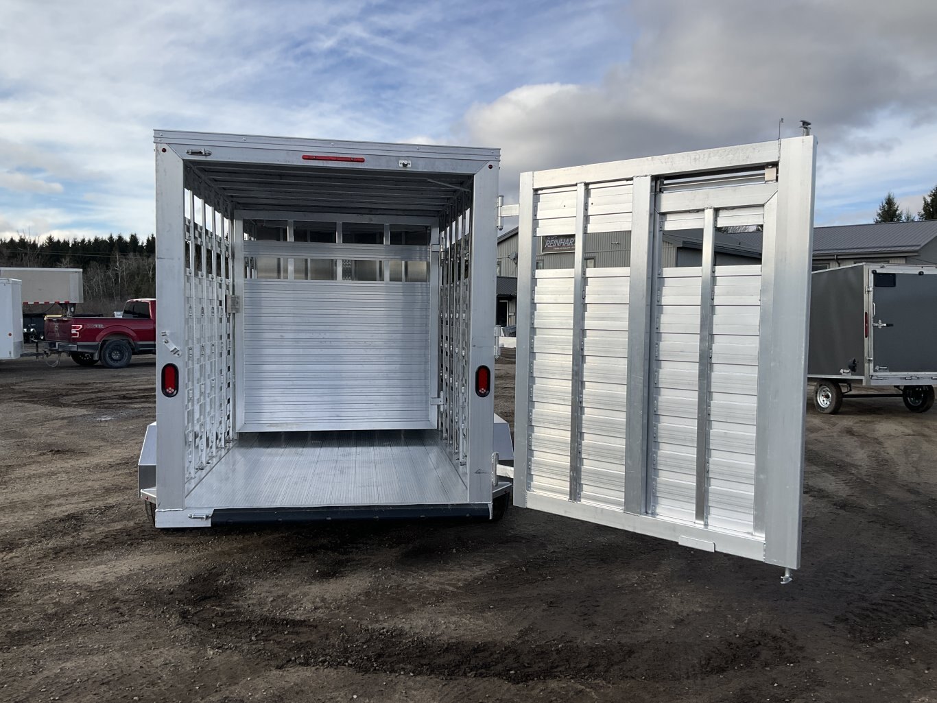 2026 Ag Haul 6'6x16 Plus V Nose Aluminum Livestock Trailer