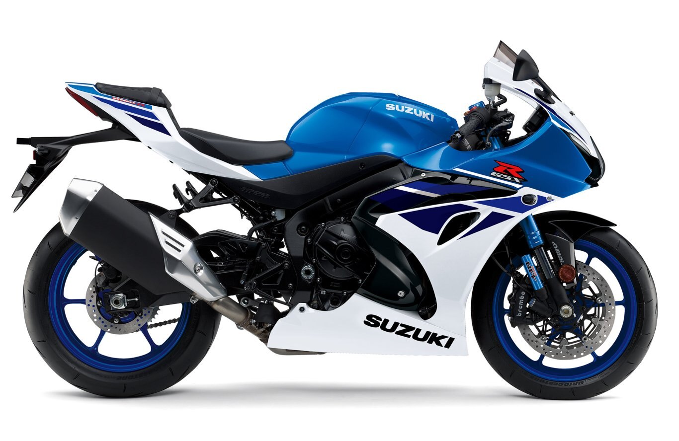 2024 Suzuki GSX R1000R Pearl Brilliant White / Metallic Triton Blue