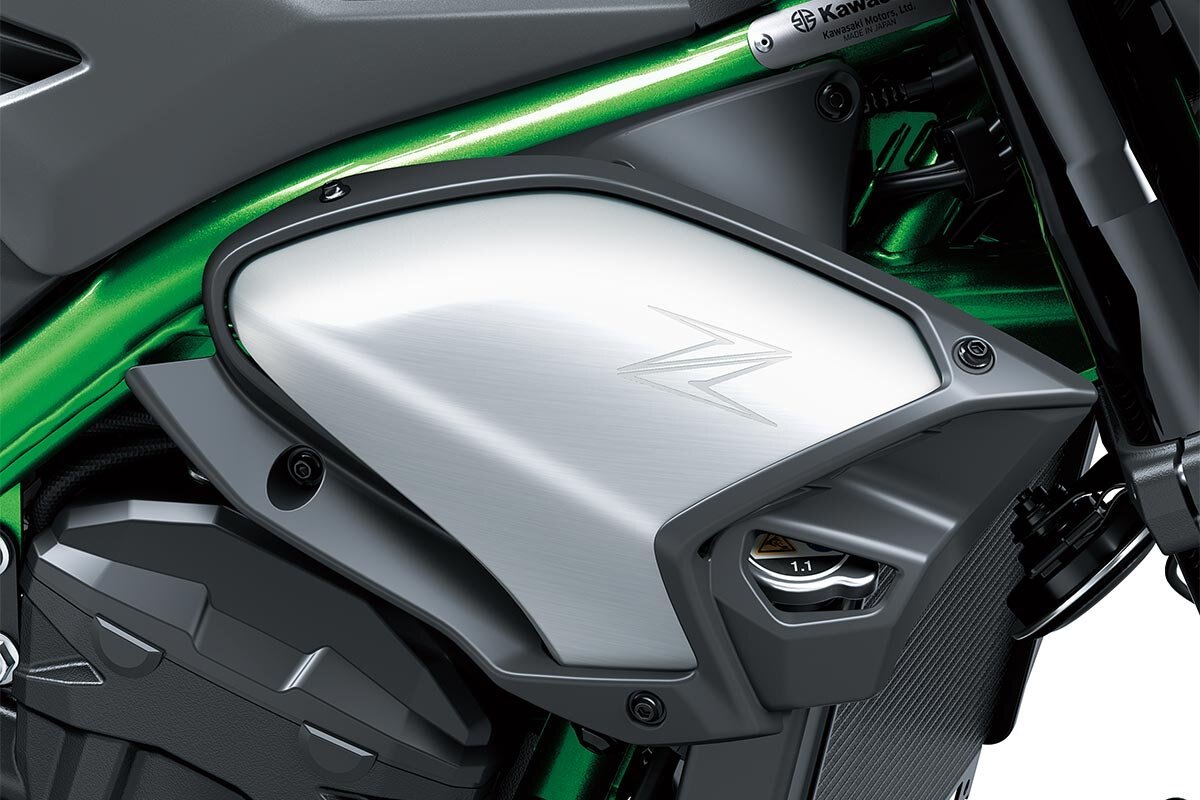 2025 Kawasaki Z900 Met. Matte Graphene Steel Gray / Met. Flat Spark Black / Candy Flat Blazed Green