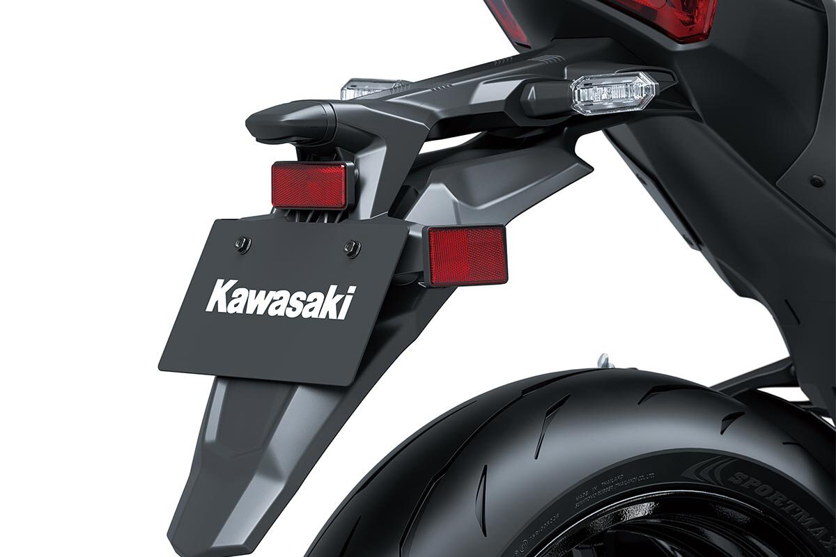 2025 Kawasaki Z900 Met. Matte Graphene Steel Gray / Met. Flat Spark Black / Candy Flat Blazed Green