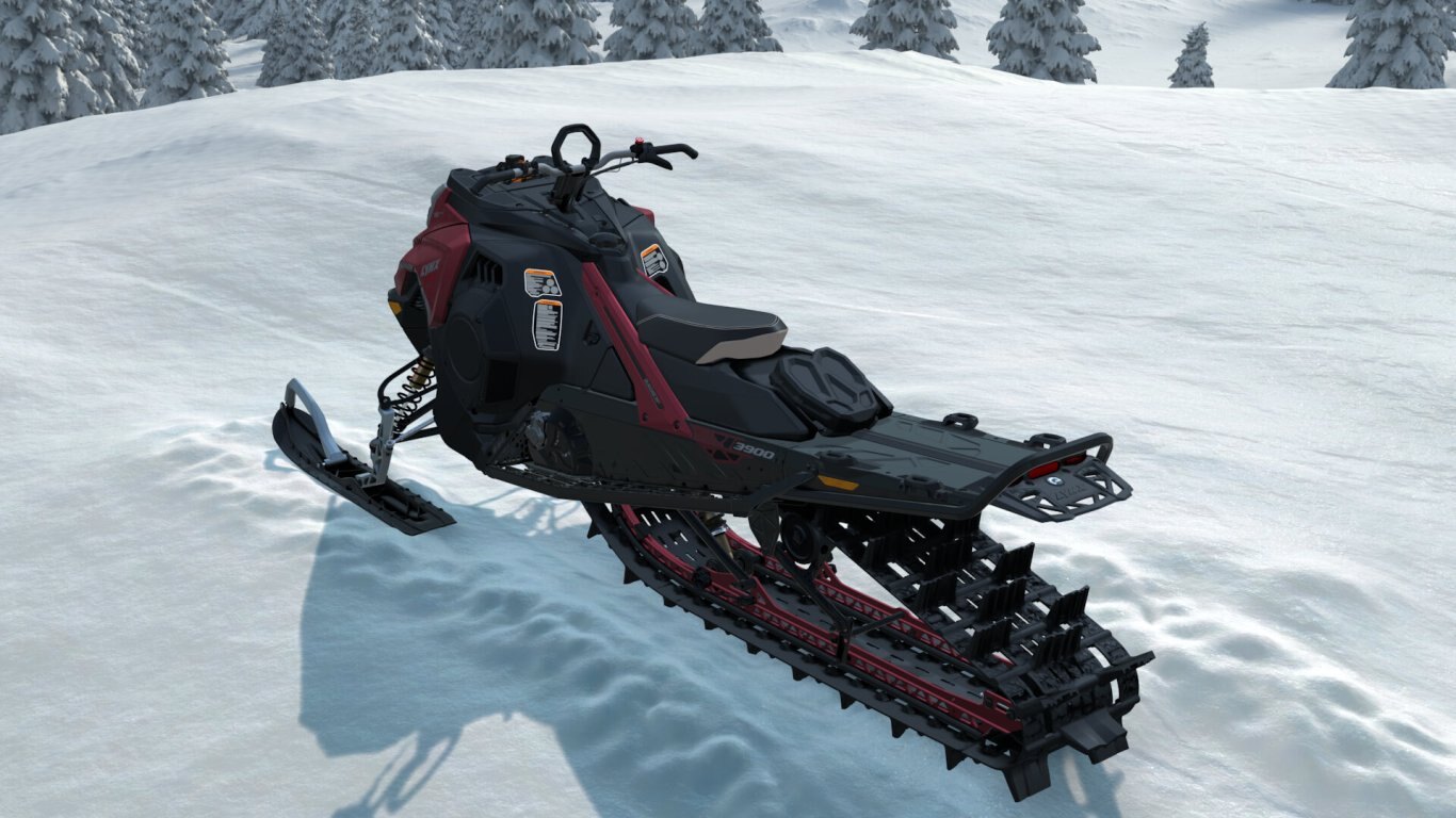 2026 Lynx SHREDDER DS Rotax® 850 E TEC Hot Chili Metallic / Black