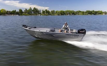Crestliner 1650 Kodiak Tiller Black exterior