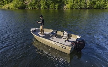 Crestliner 1650 Kodiak Tiller Black exterior
