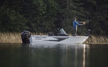 Crestliner 1850 Kodiak Fire Red exterior