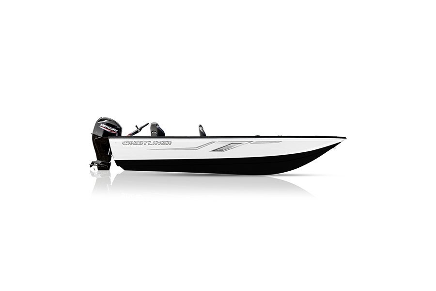 Crestliner 1850 PRO TILLER Black base White accent